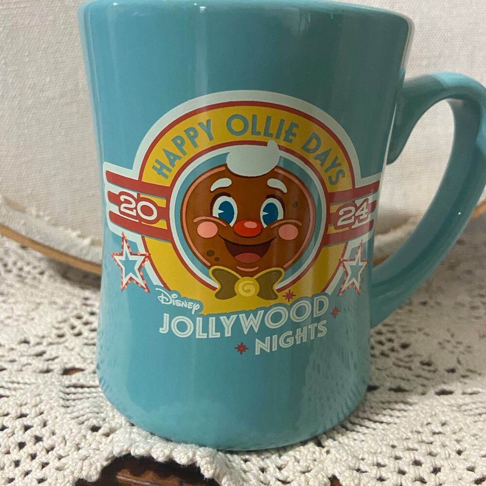 2024 Disney Parks Jollywood Nights Happy Ollie Days Christmas Coffee Mug New